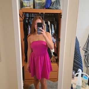 Old Navy Strapless Fuchsia Pink Sundress